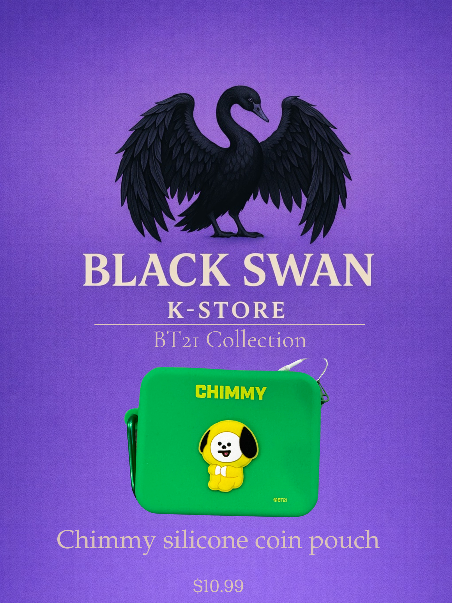 BT21-Inspired Silicone Coin Pouch