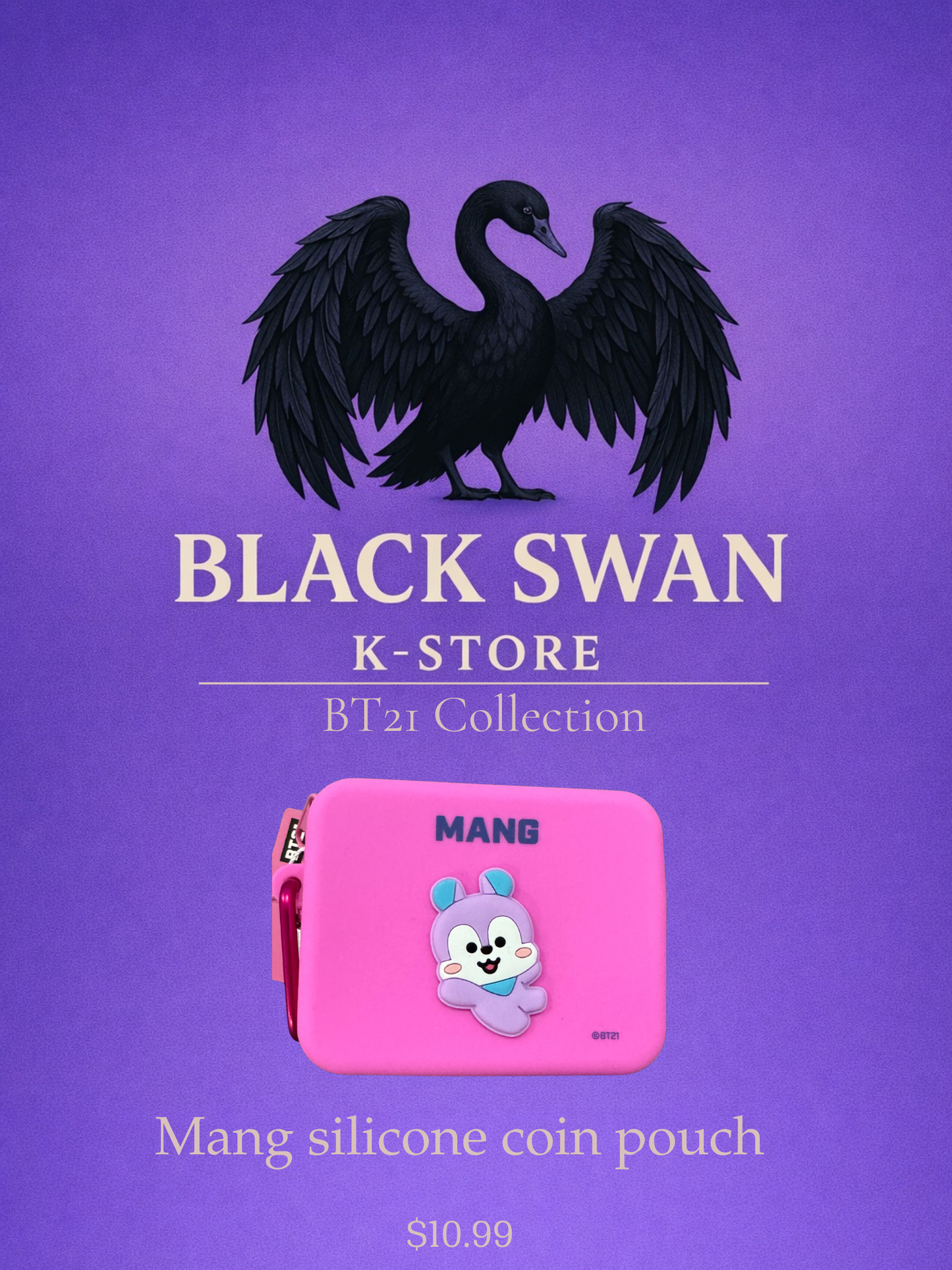BT21-Inspired Silicone Coin Pouch