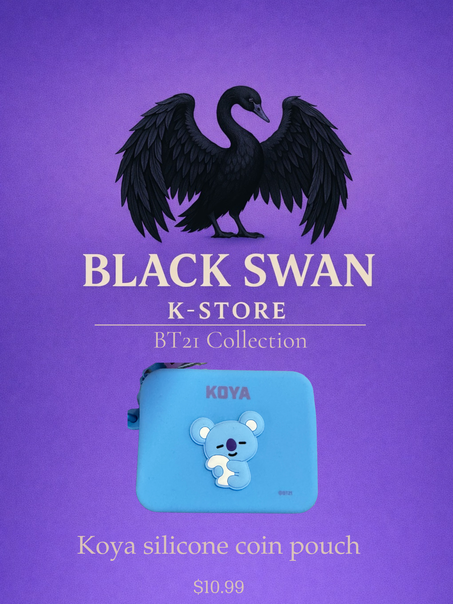 BT21-Inspired Silicone Coin Pouch