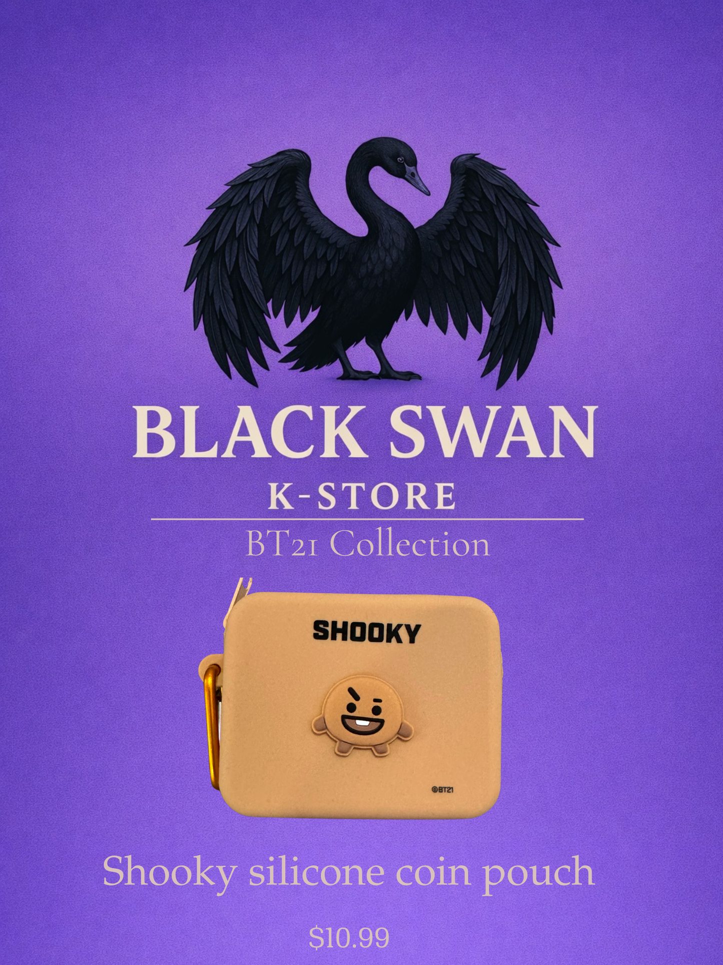 BT21-Inspired Silicone Coin Pouch