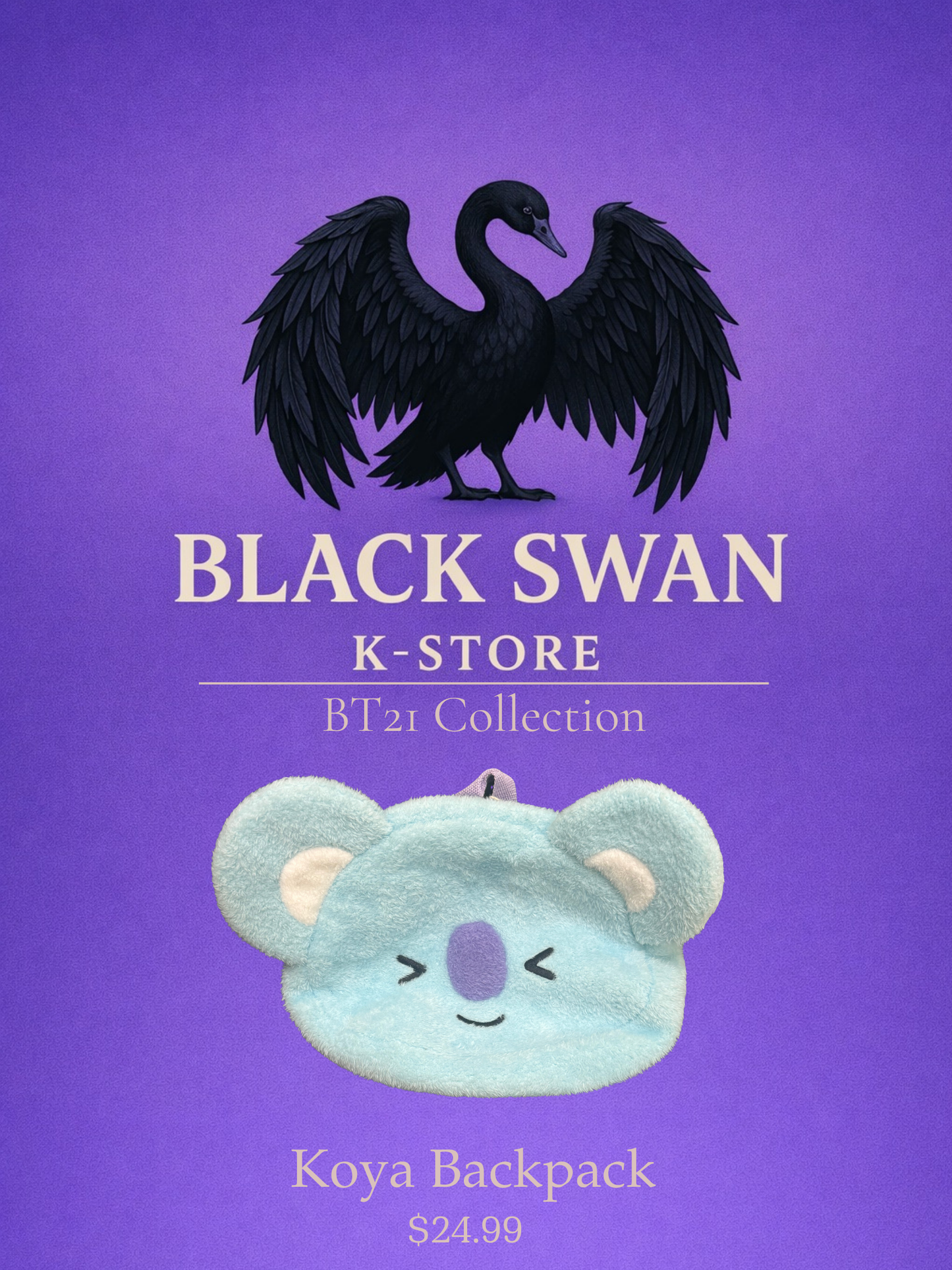 BT21 Character Backpack – Plush Style