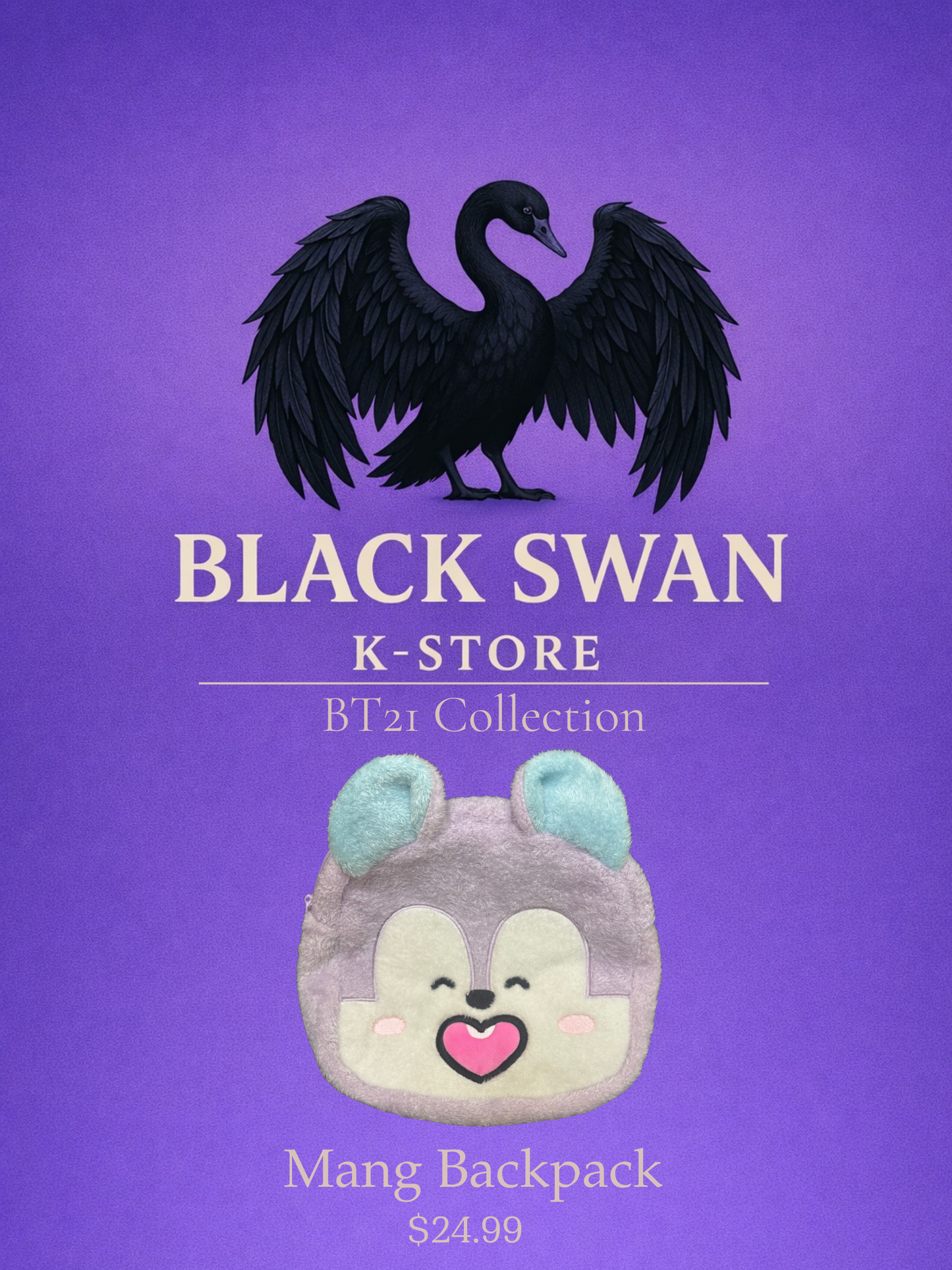 BT21 Character Backpack – Plush Style