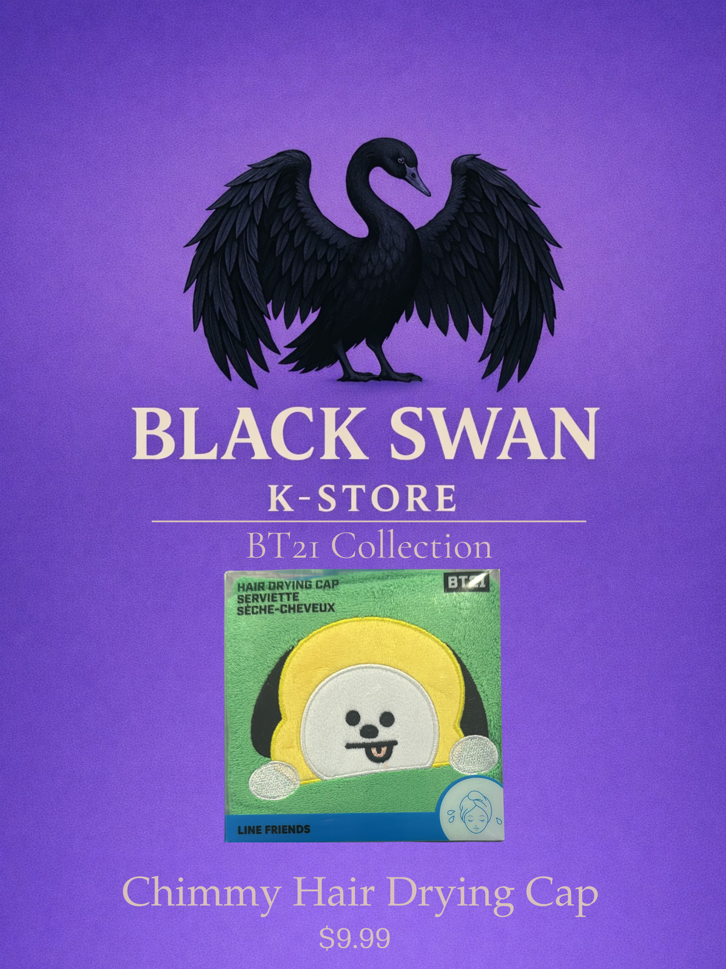 BT21-Inspired Hair Drying Cap – Character Design
